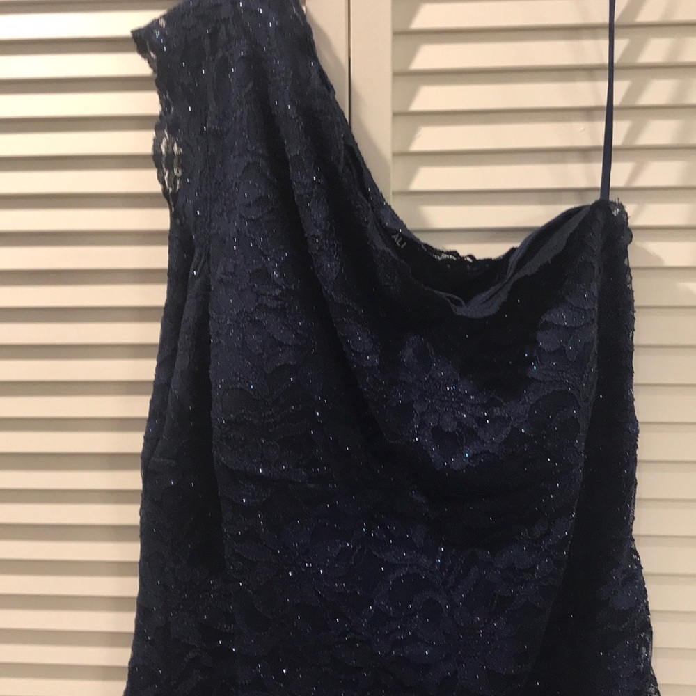 Blue stretchy cocktail dress